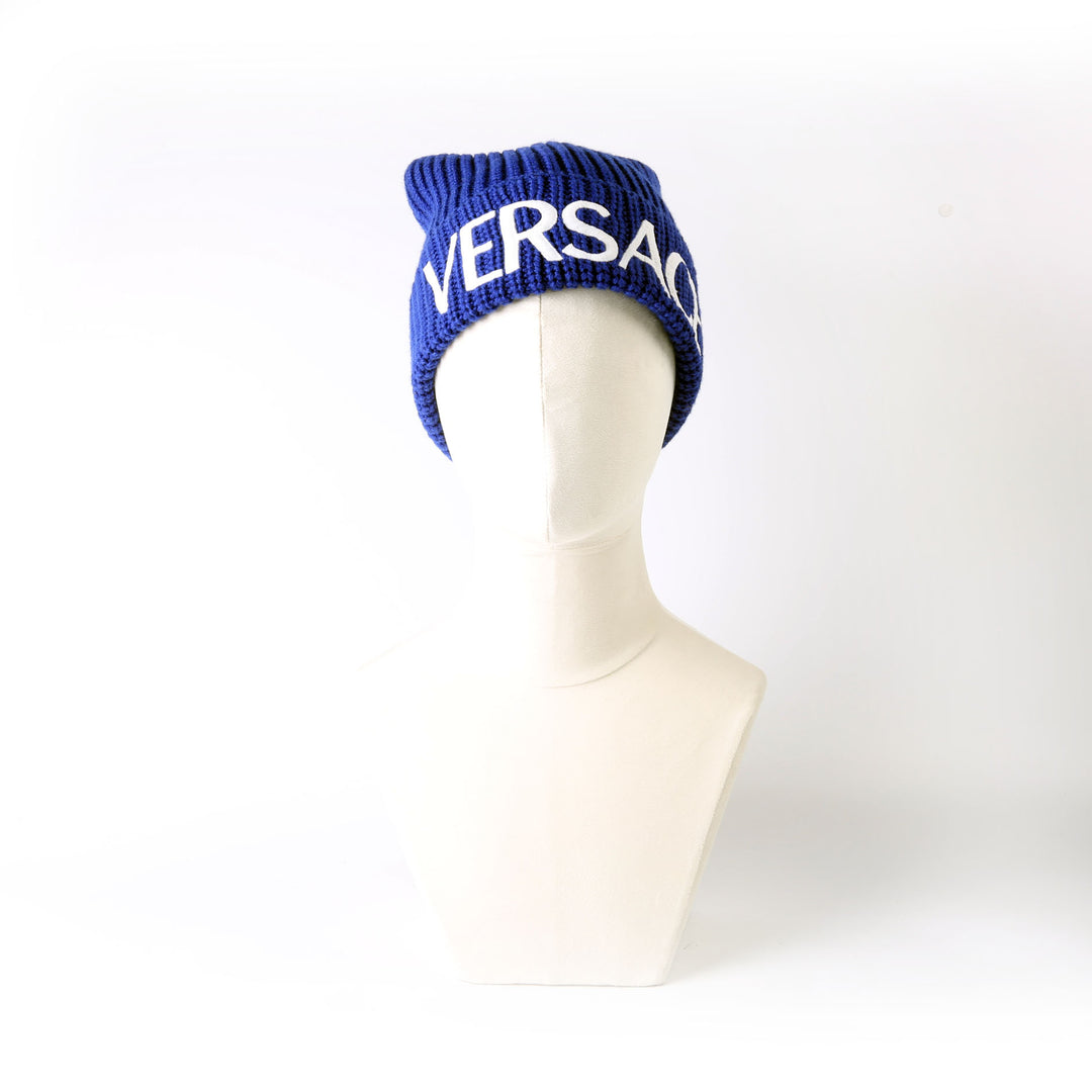 Logo Knitted Beanie Blue