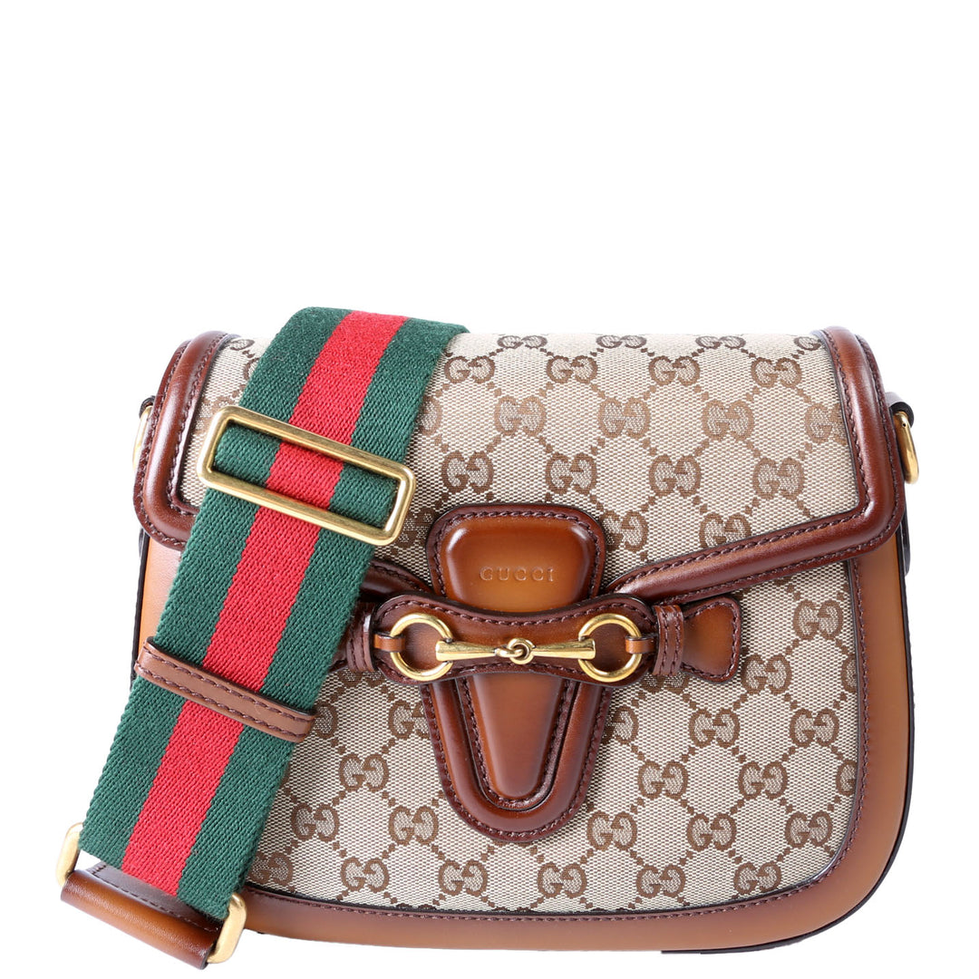 GUCCI レッド スエード バックパック 383848 GG Canvas Lady Web Original Shoulder Bag