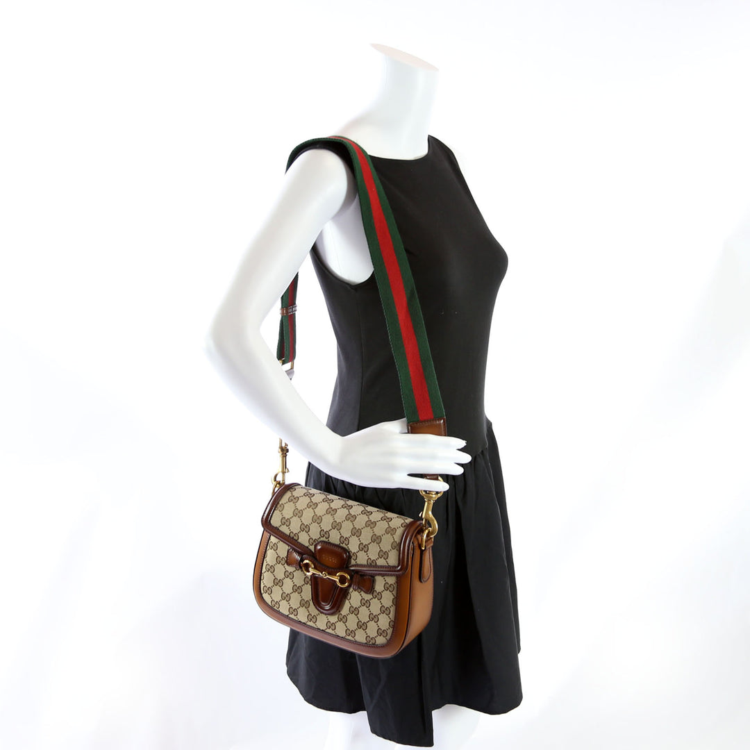 383848 GG Canvas Lady Web Original Shoulder Bag
