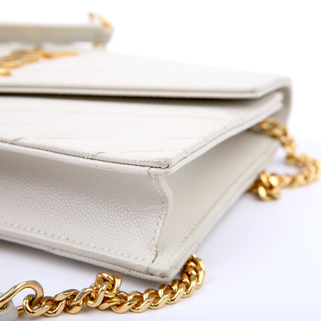Envelope Chain Wallet 393953 Cream