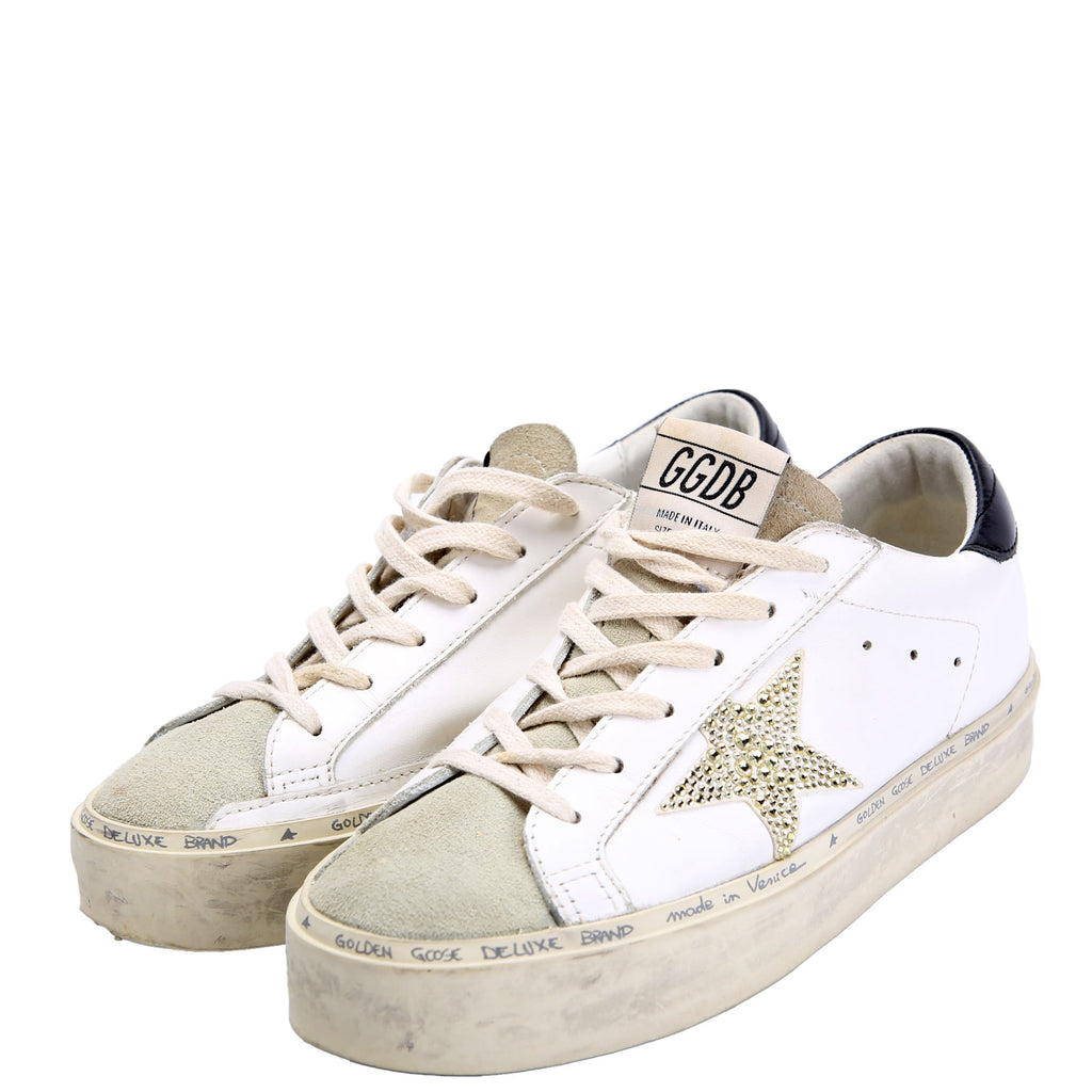靴 GOLDEN  HI STAR 38 Hi Star Sneakers Side 38 White/Rhinestones