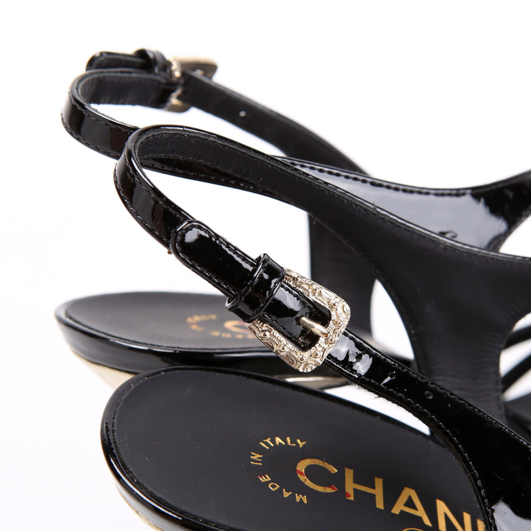 Pointed Toe Buckle Heels Size 38.5