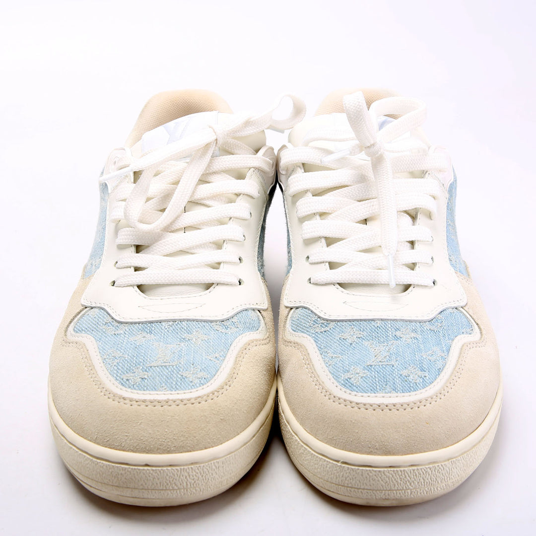 LV Stadium Sneakers Denim Monogram Size 38.5