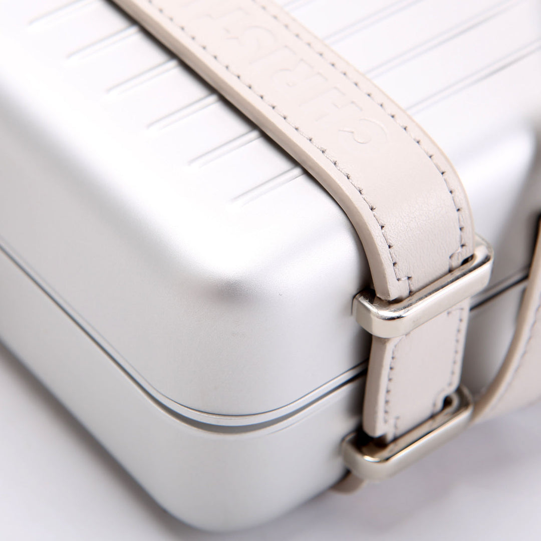 Dior X Rimowa Aluminum Personal Clutch On Strap Silver
