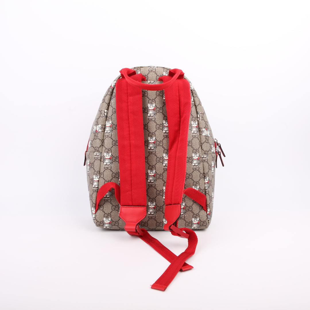 782708 GG Supreme Kids Backpack Cats Red