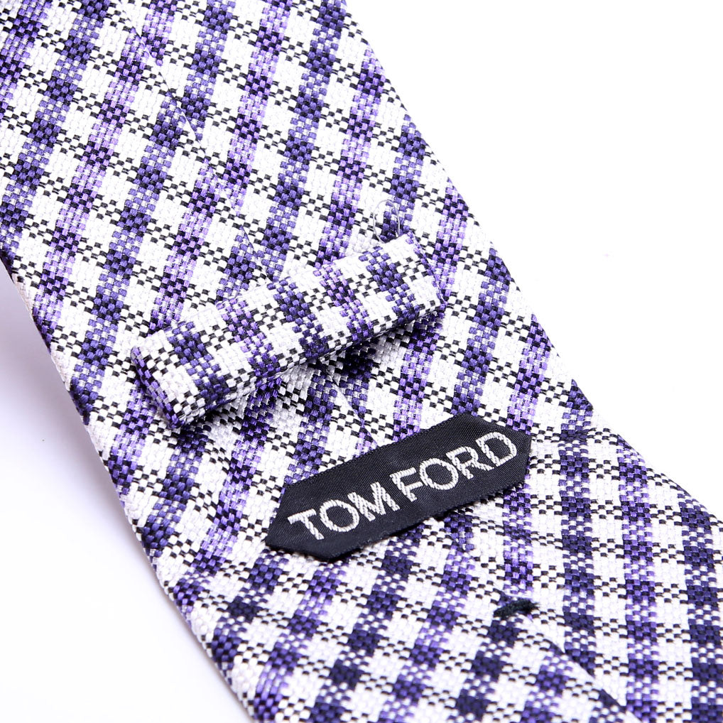 【新品】 TOM FORD SILK TIE PURPLE シルク ネクタイ Woven Silk Tie Purple