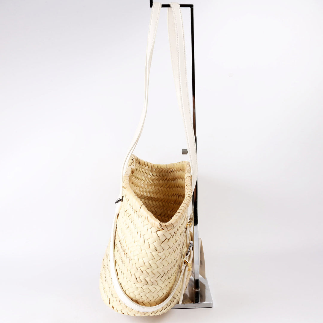 Voyou Small Basket Raffia White