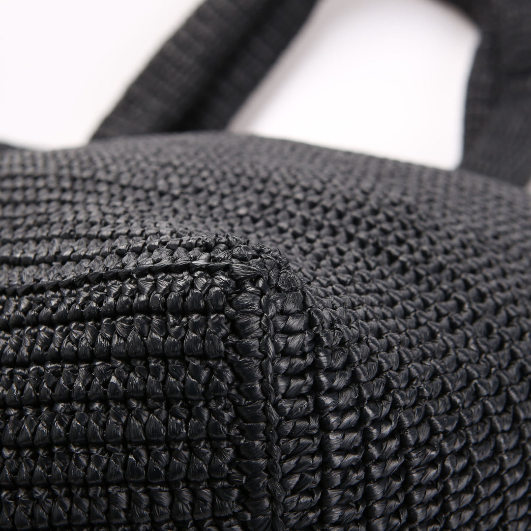 Tonal Raffia Tote 756269 Black