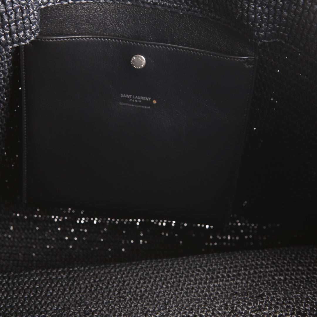 Tonal Raffia Tote 756269 Black