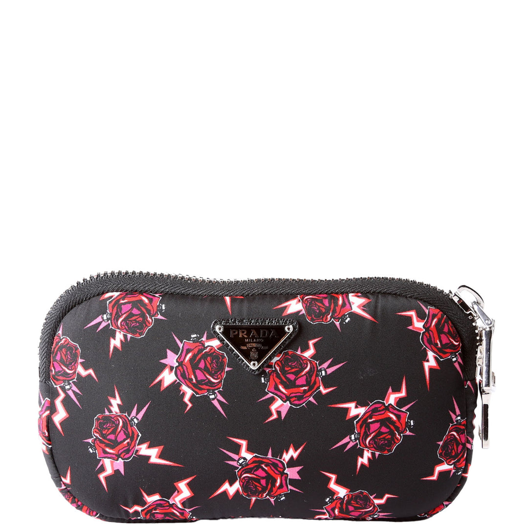 Saffiano Rose Frankenstein Belt Bag Black/Red