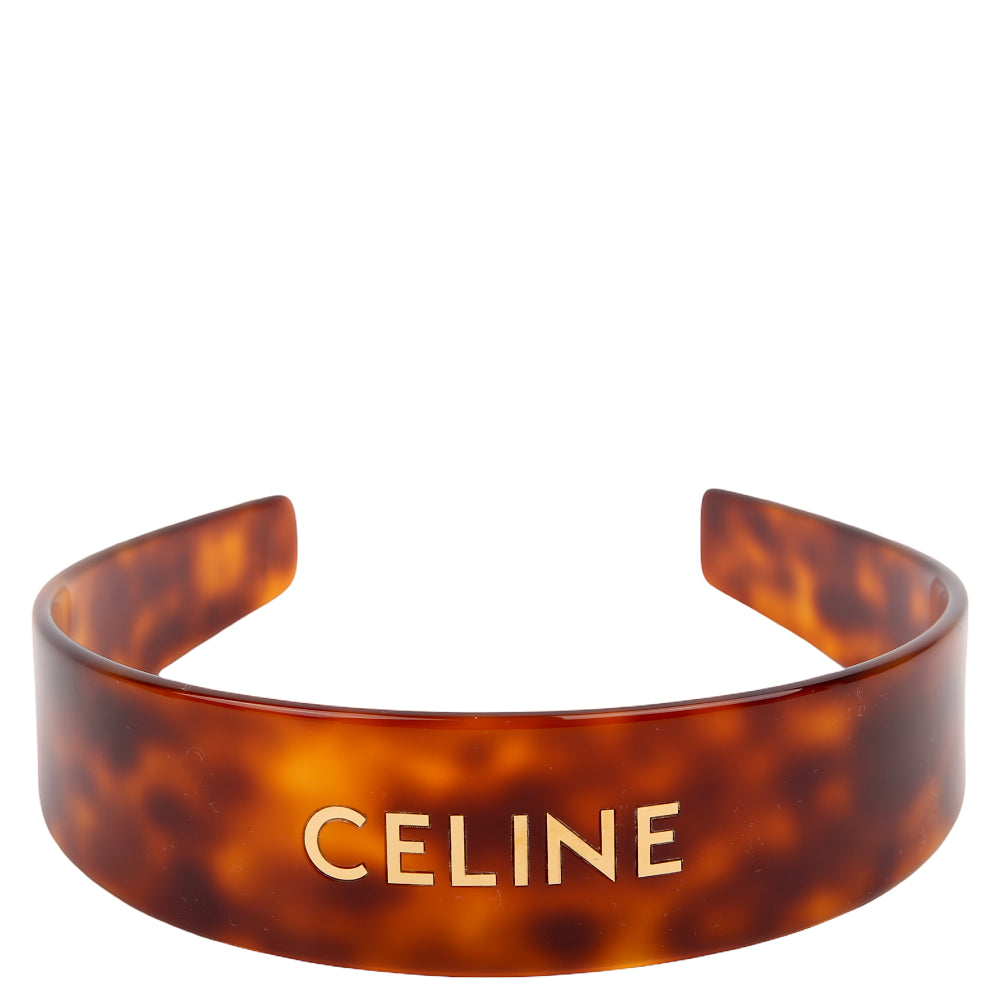 Logo Acetate Havana Headband Brown