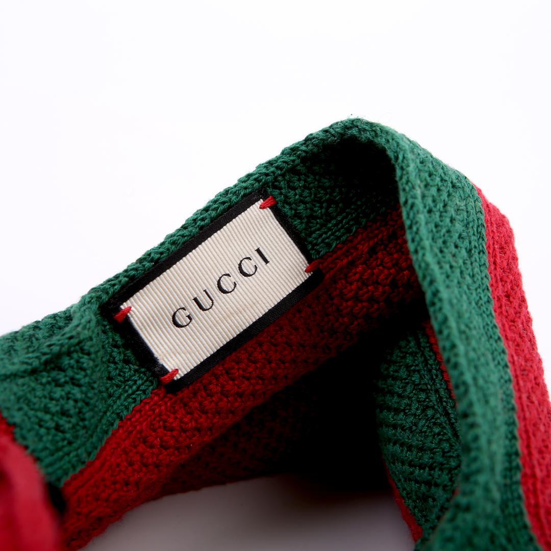 Knitted Web Headband Red/Green display picture 3
