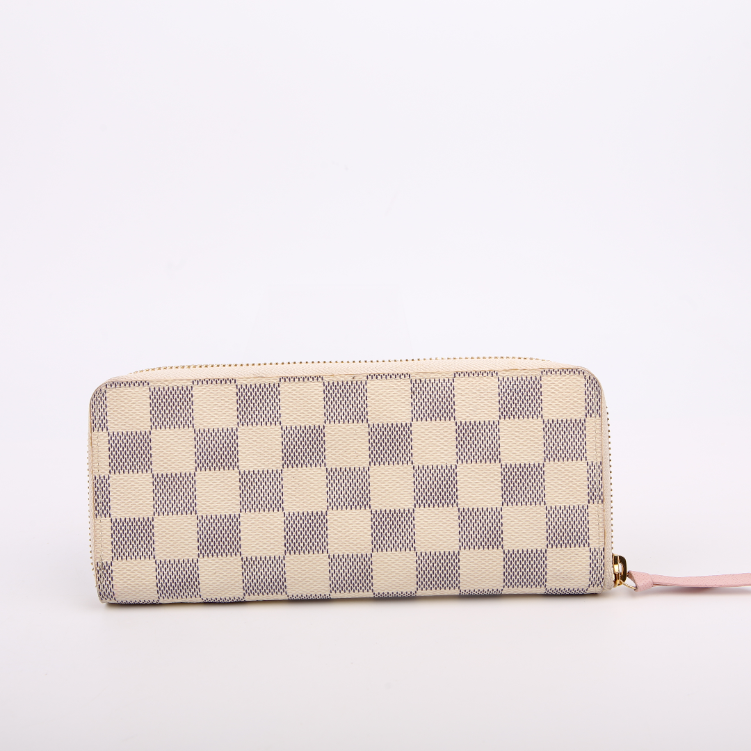 Clemence Wallet Damier Azur Pink