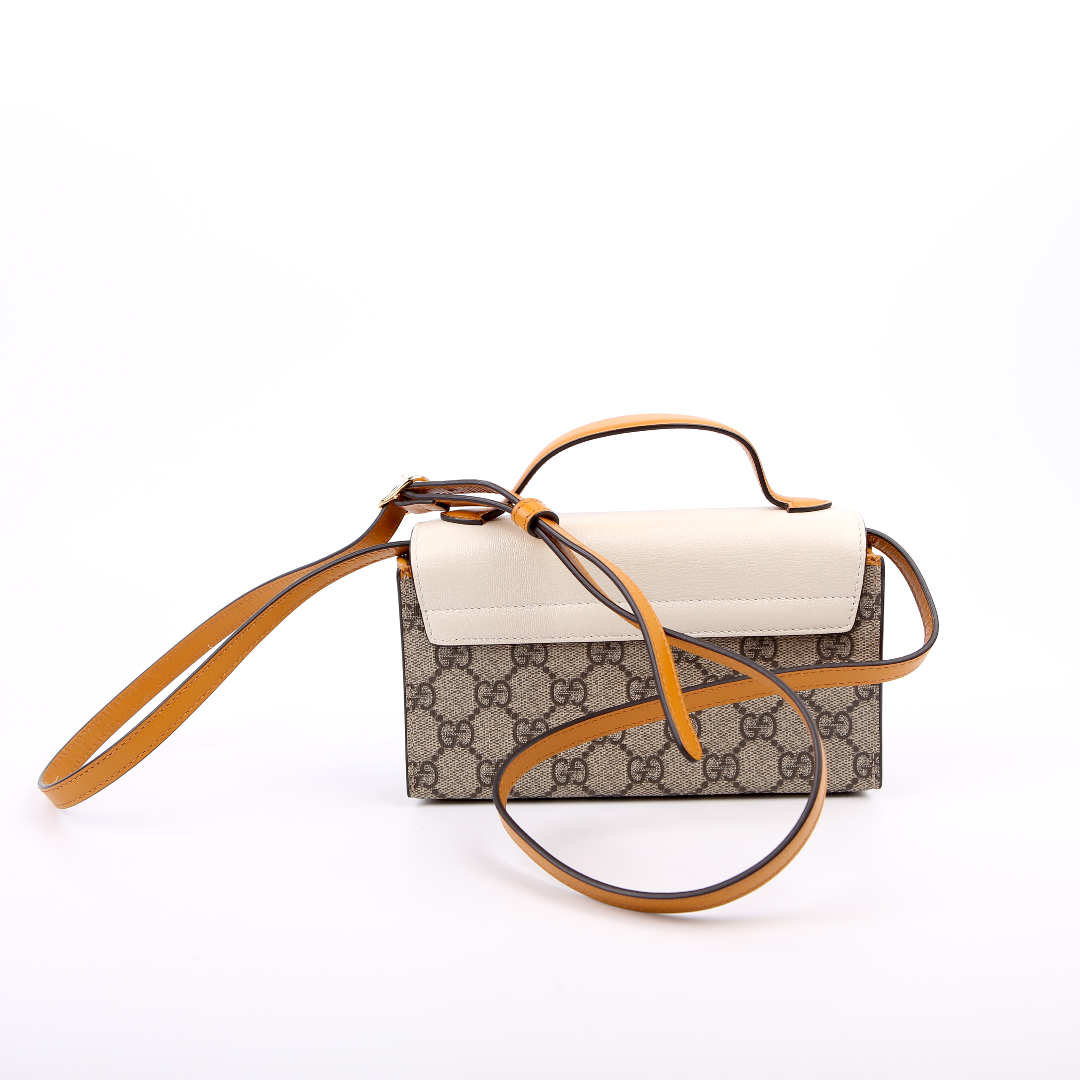 652683 Padlock Mini GG Supreme White/Yellow