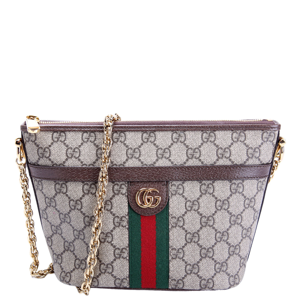 781397 GG Supreme Mini Shoulder Bag Brown/Beige/Red/Green
