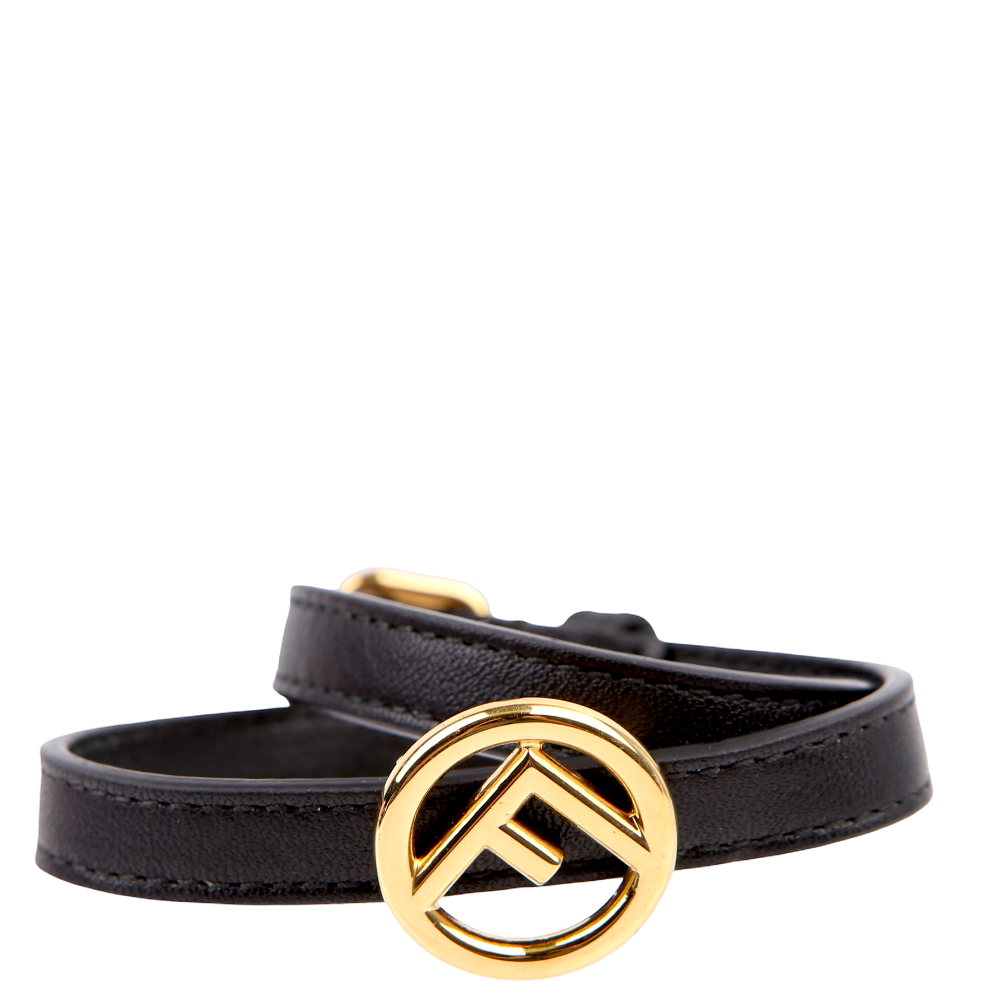 FENDI ベルト ブラック ゴールド金具 FENDI ベルト ブラック ゴールド金具 Fendi x Versace Black Leather