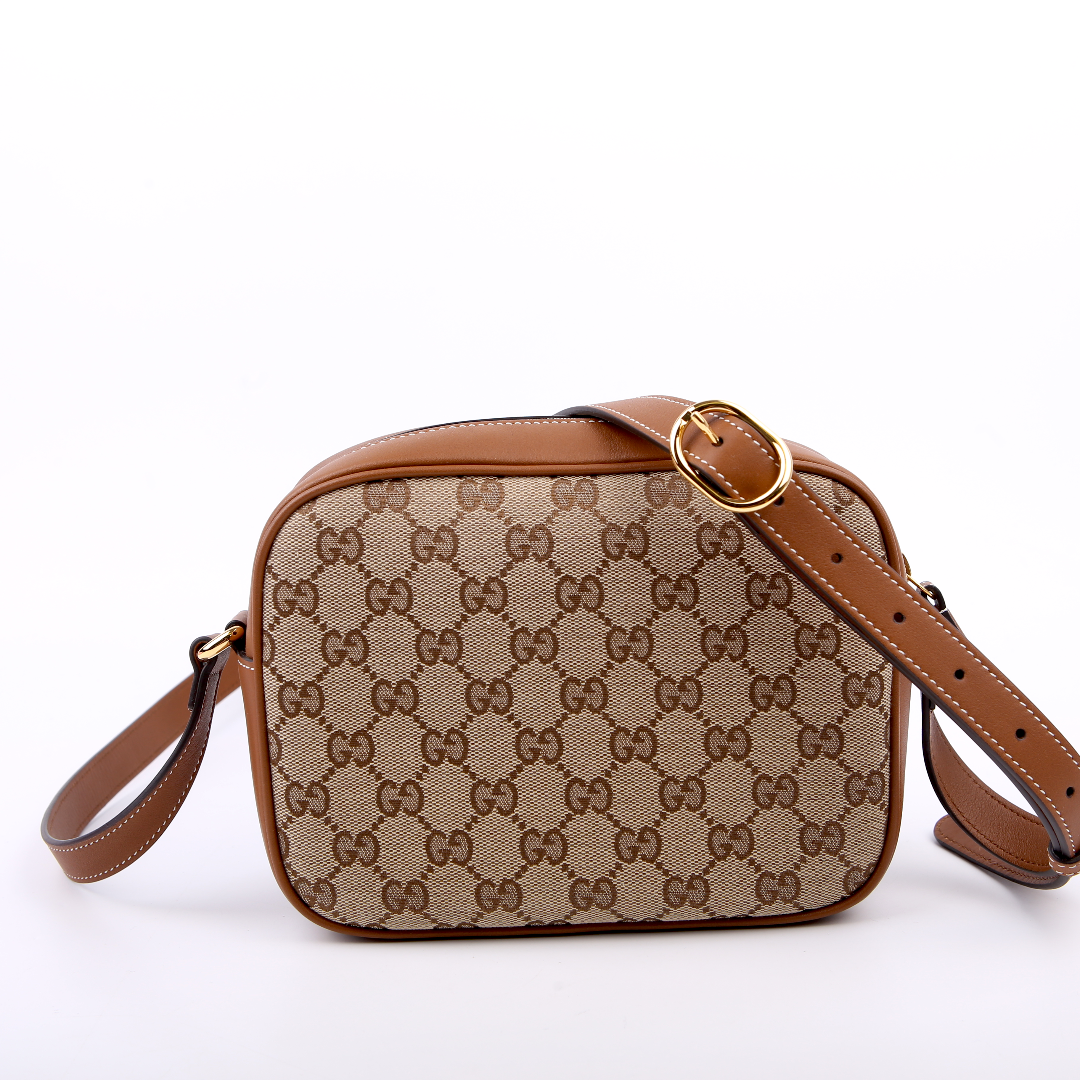 820429 Blondie GG Canvas Small Shoulder Brown