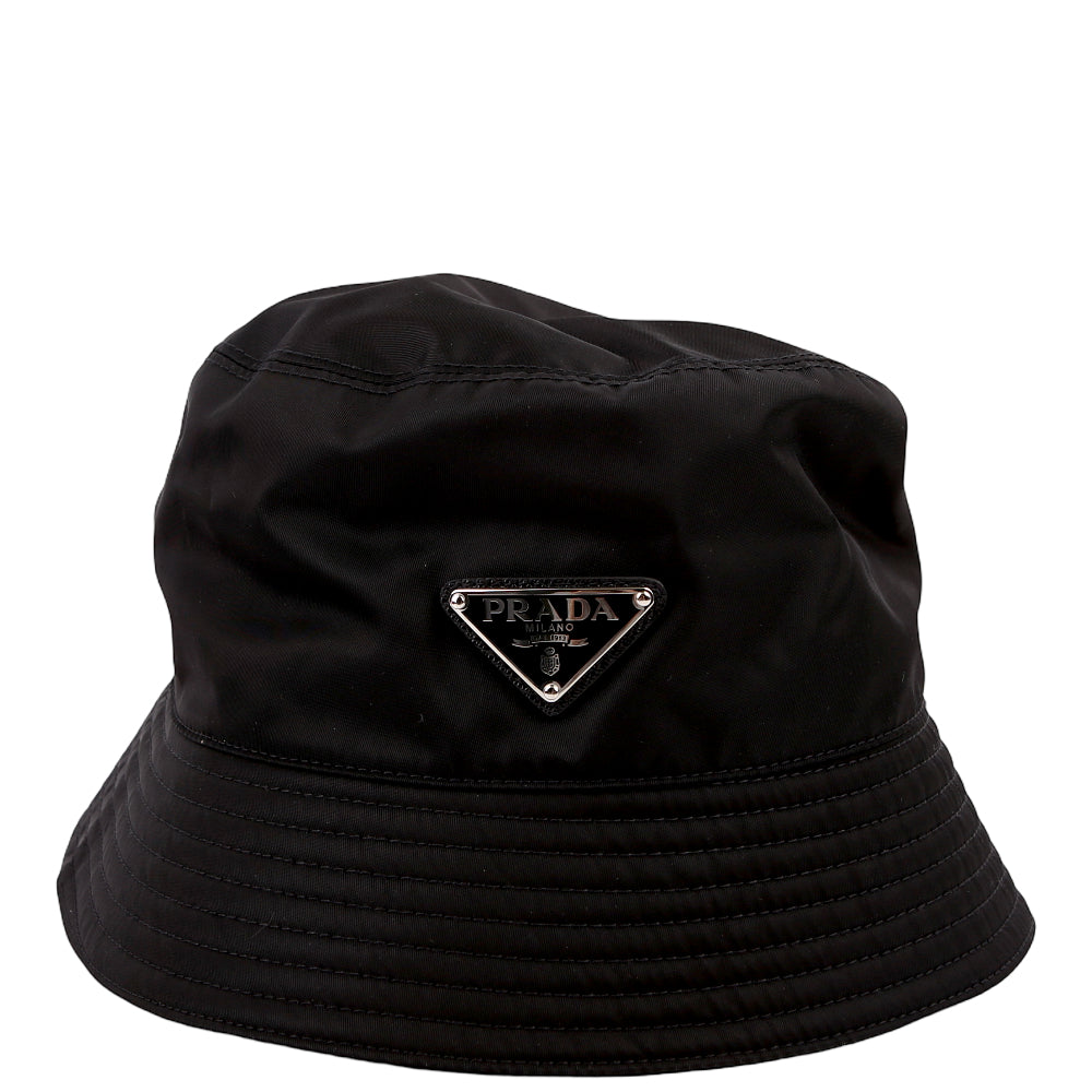 1HC137 Re-Nylon Triangle Logo Bucket Hat Size Small Black
