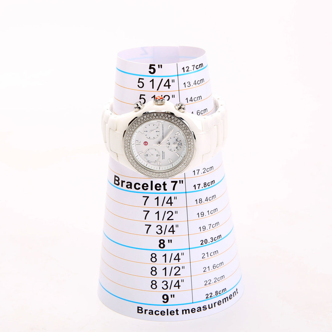 Tahitian Ceramic Chronorgraph With 0.67CW Diamond Watch White/Silver