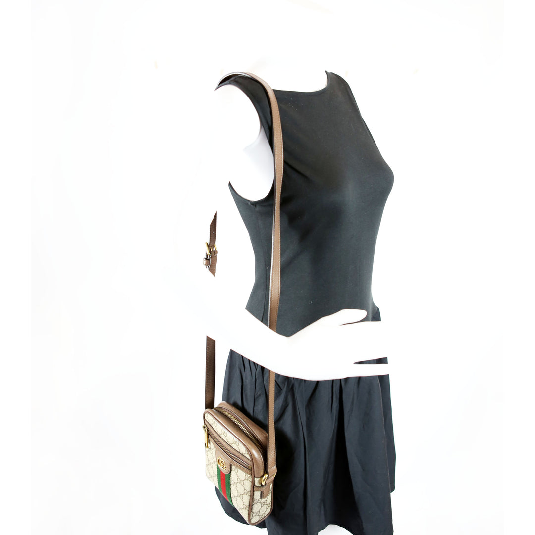 598127 Ophidia GG Shoulder Bag Brown