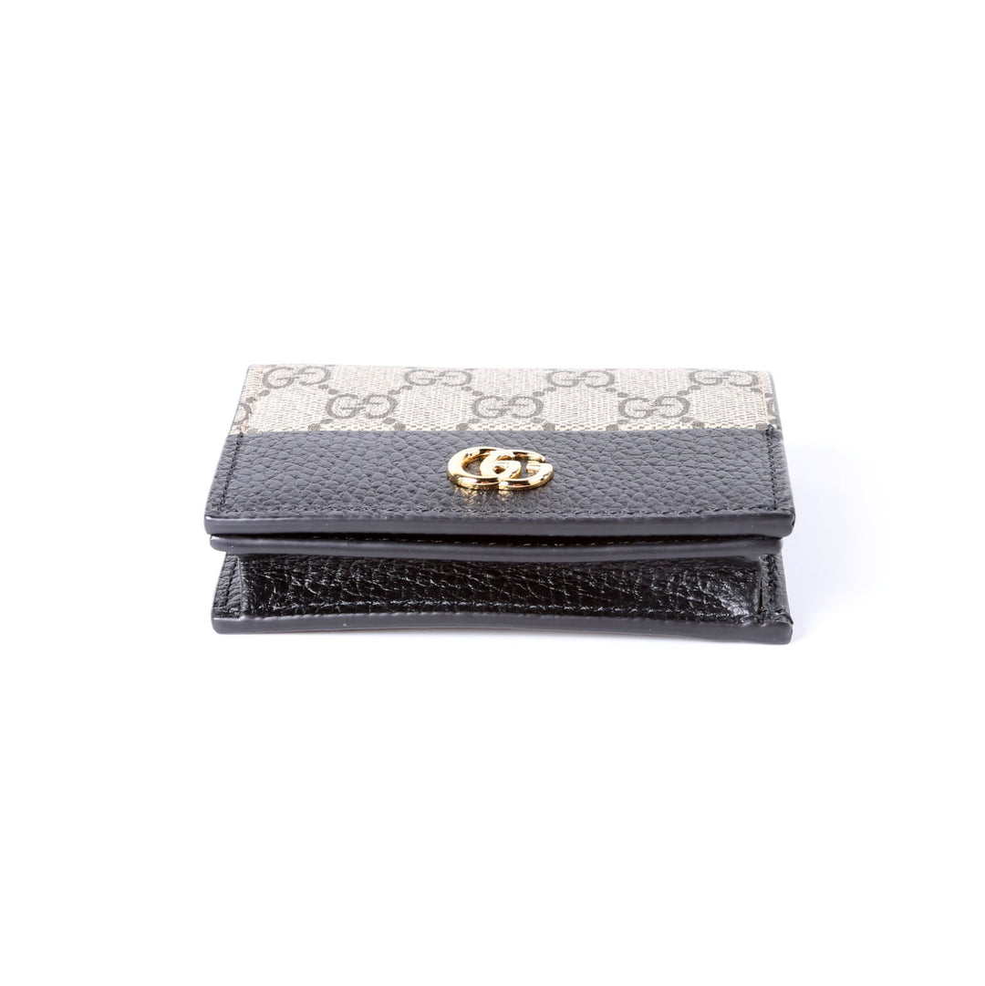 658610 GG Supreme Marmont Card Case Case Black