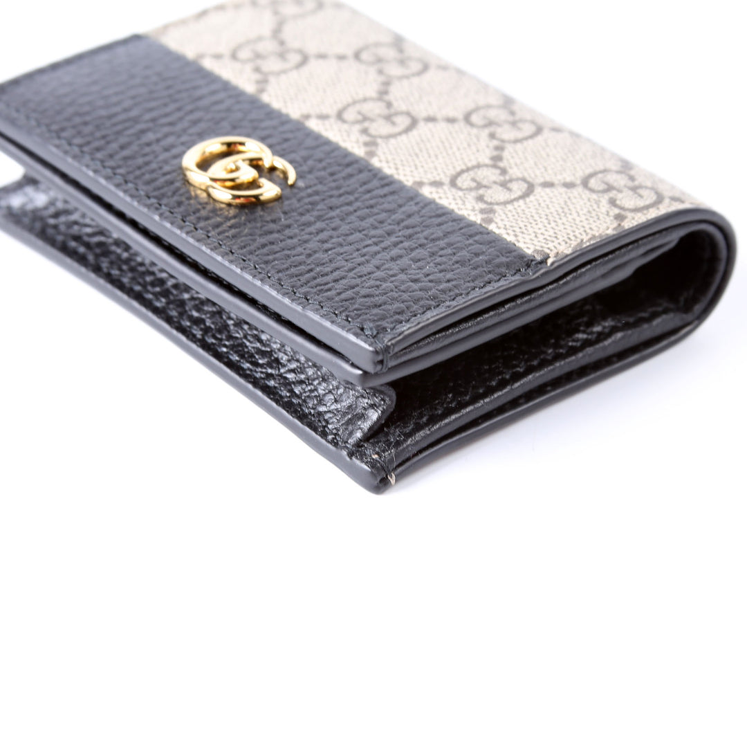 658610 GG Supreme Marmont Card Case Case Black