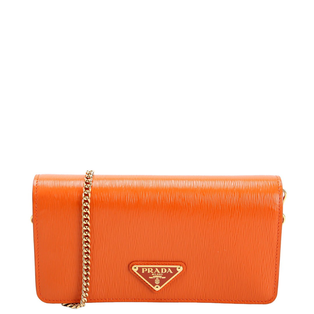 ブランデー ponpao21 1BP021 Vitello Move Chain Wallet Orange