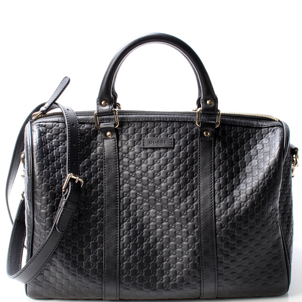 【GUCCI】MICROSHIMA BOSTON BAG Gucci Mini Boston Bag Handbag Logo Microshima Leather Used