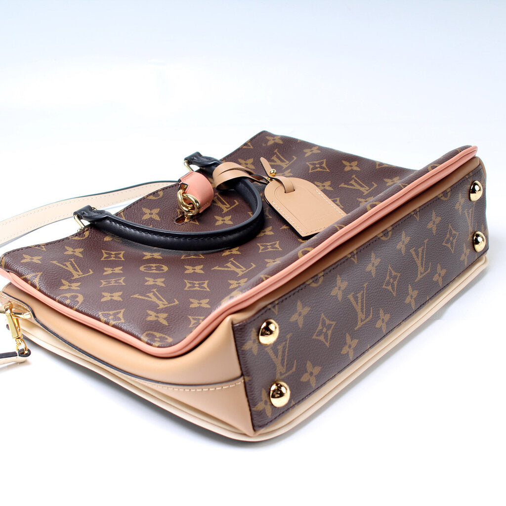 Louis Vuitton Millefeuille Handbag Monogram Canvas Leather Brown
