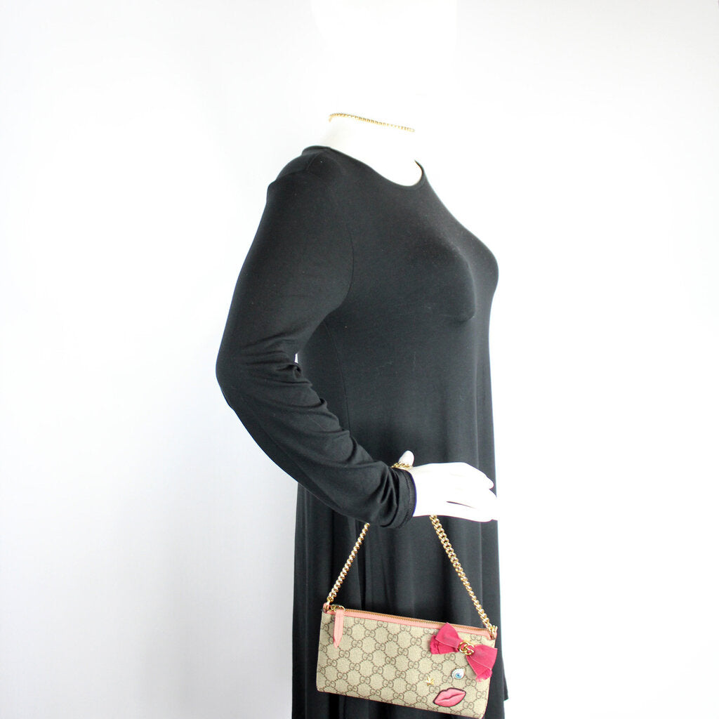 431396 GG Supreme Face Chain Wallet