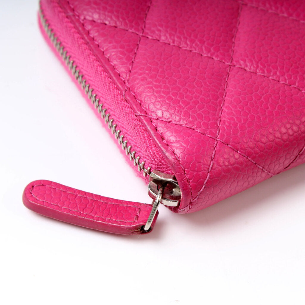CC Caviar Small Zip Around Wallet – Keeks Designer Handbags