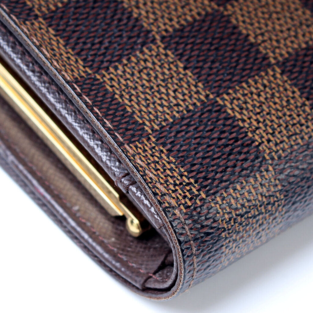 Louis Vuitton Vintage Damier Ebene French Purse Wallet (SHF-14149) – LuxeDH