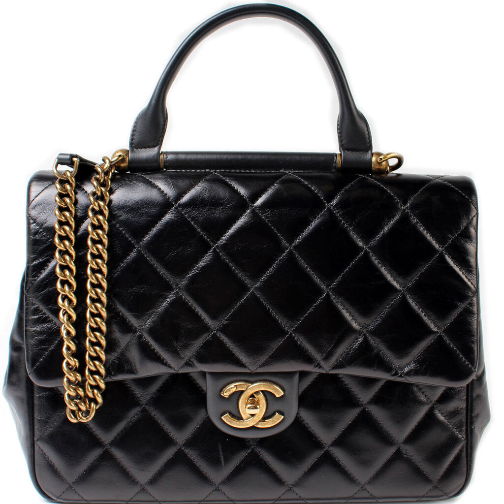 Chanel gold bar top handle bag sale