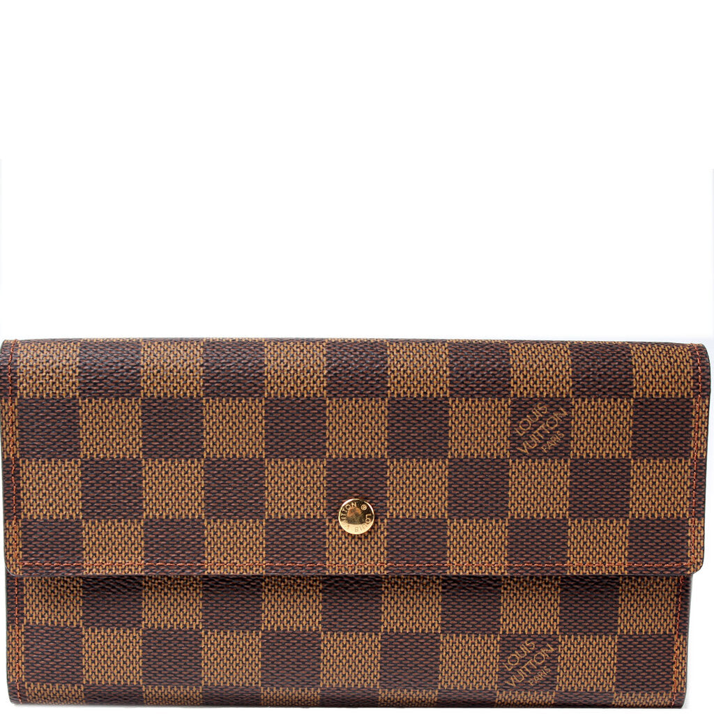 L*V Damier Ebene Porte Tresor International Wallet – ZAK BAGS ©️