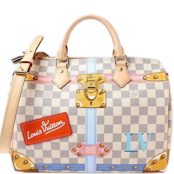 Louis Vuitton Limited Edition Damier Azur Summer Trunks Trompe L