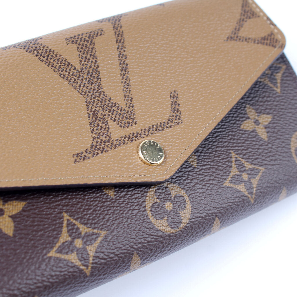 Sarah Wallet Giant Reverse Monogram – Keeks Designer Handbags