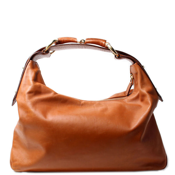 2018.06.07.13:00〜 GUCCI Black Leather Horsebit Hobo Bag 115867