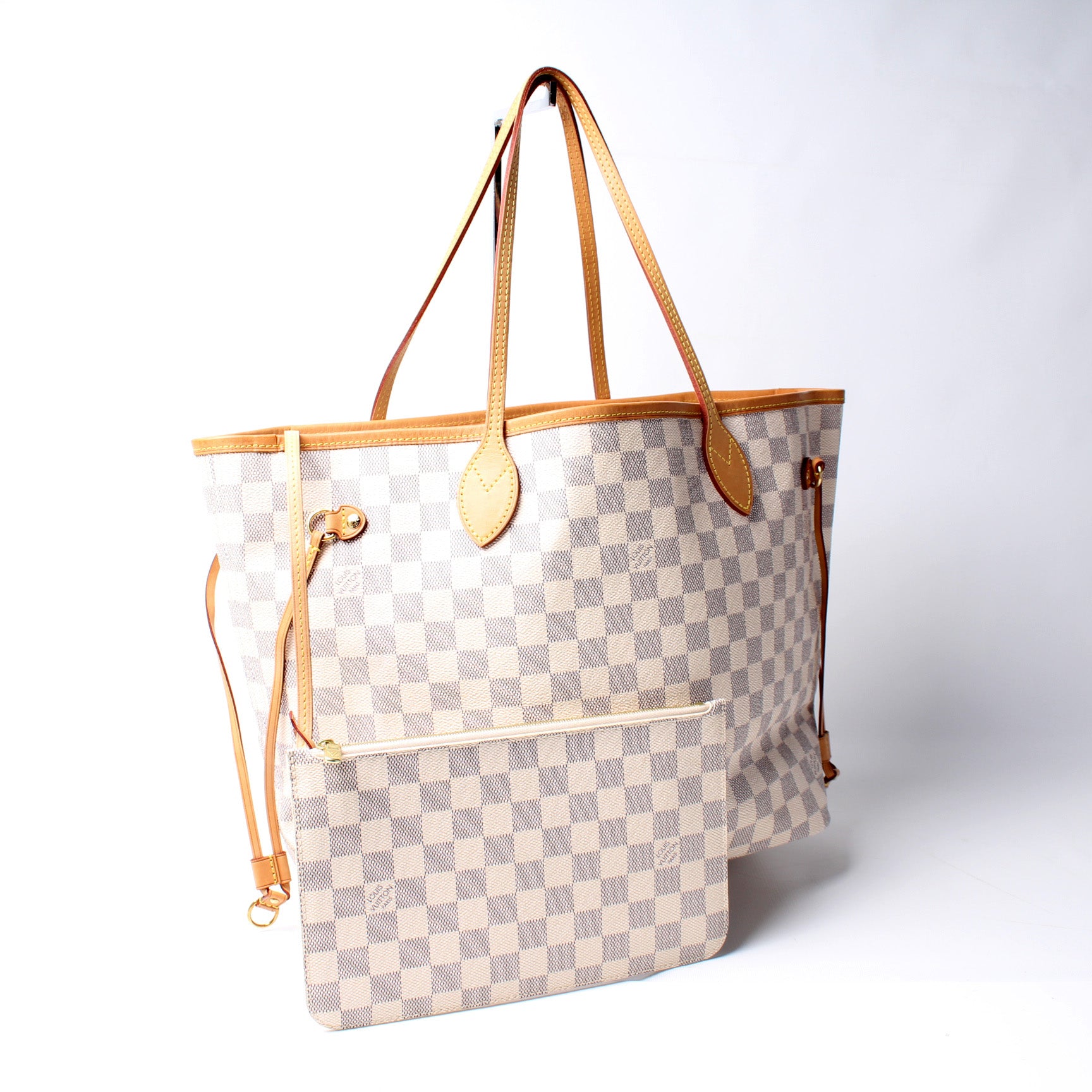 Neverfull w/Wallet MM Damier Azur – Keeks Designer Handbags