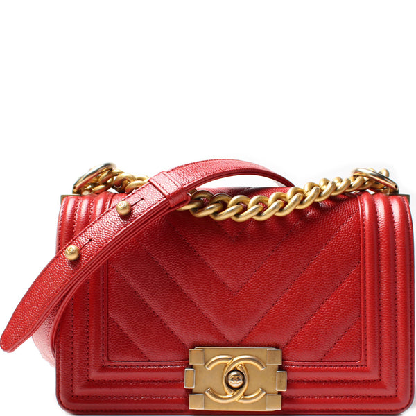 Chanel Chevron Caviar Boy Bag