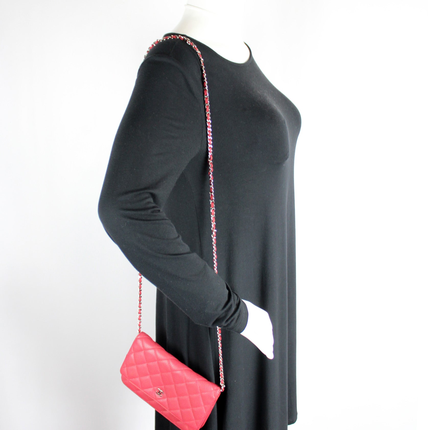 WOC Classic Quilted Matte Caviar 18M – Keeks Designer Handbags