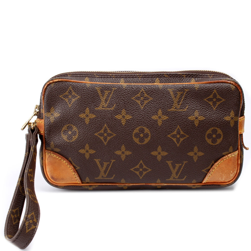 Authentic Louis Vuitton Classic Monogram Marly Dragonne Pochette