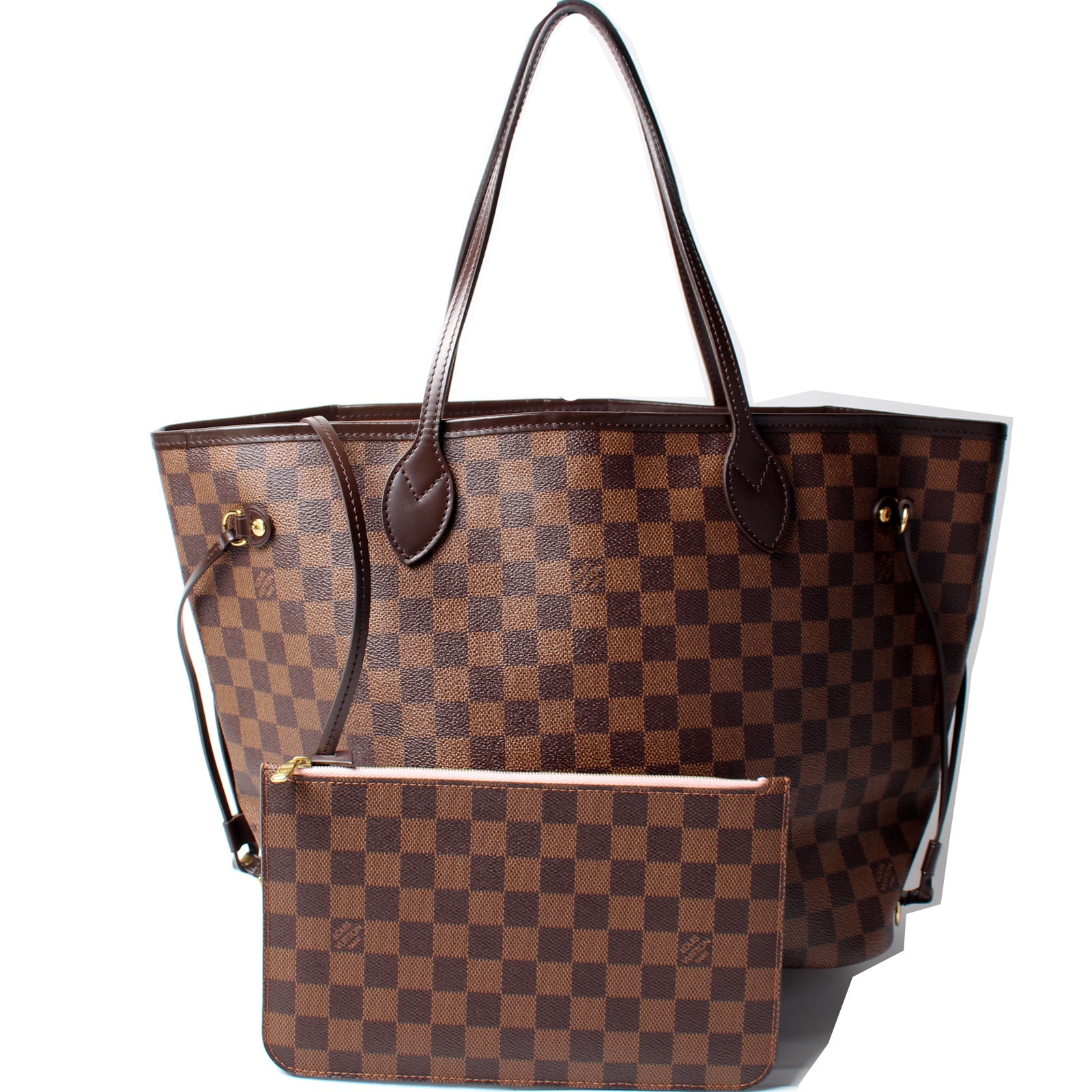 Louis Vuitton Damier Ebene Neverfull mm w/Pouch