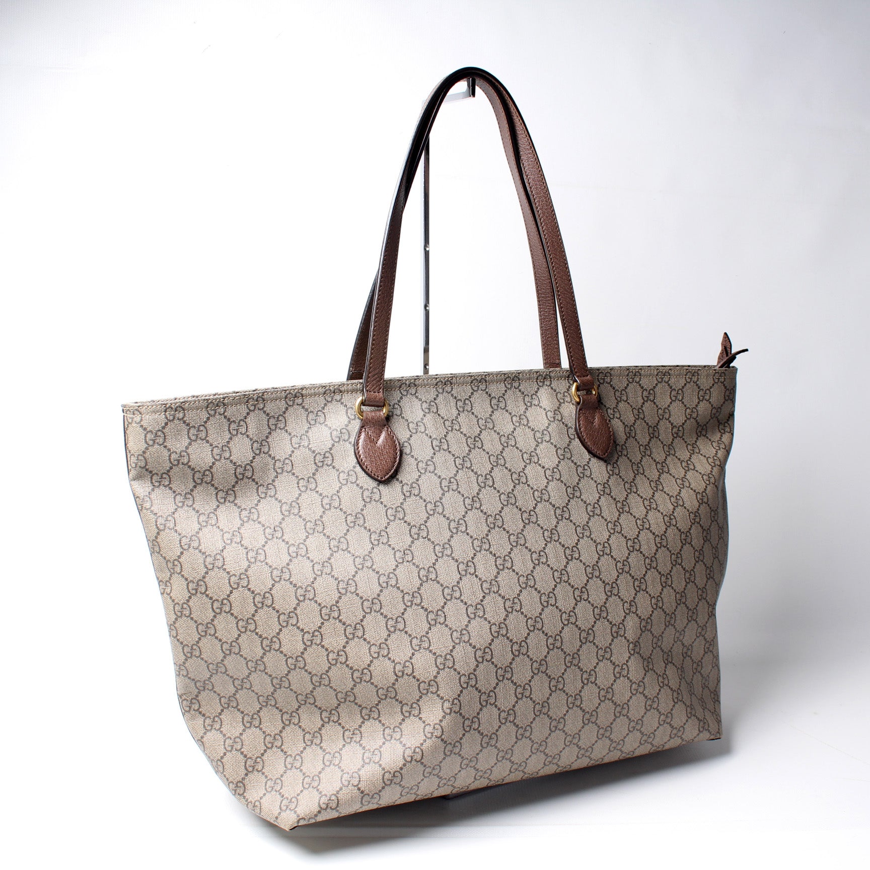 GUCCI Ophidia Large GG Supreme Coated Canvas Tote Bag Beige 547974