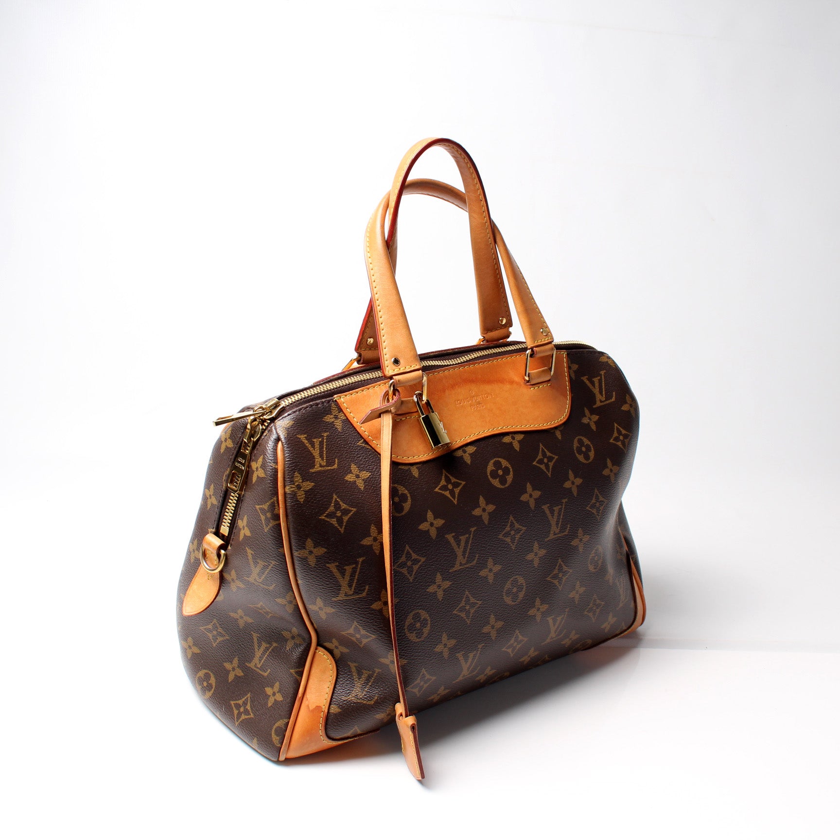 LOUIS VUITTON LV Leather Shoulder Strap Bag Monogram Women X1426