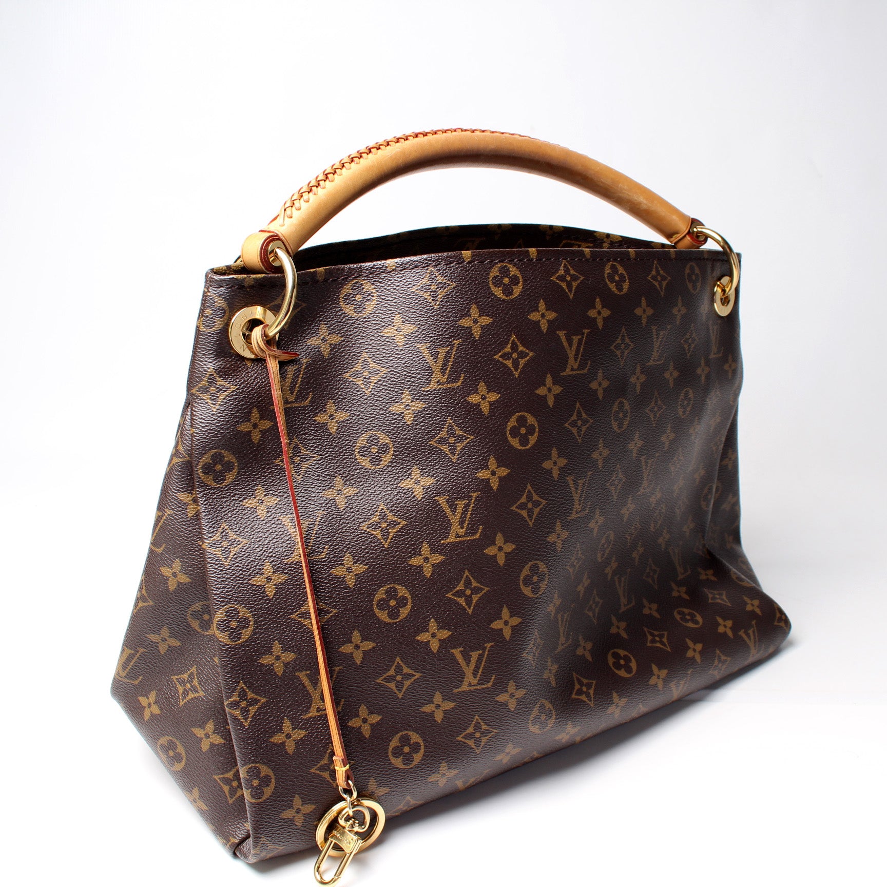 Pre-owned Louis Vuitton 2010 Monogram Artsy Mm Handbag In Brown