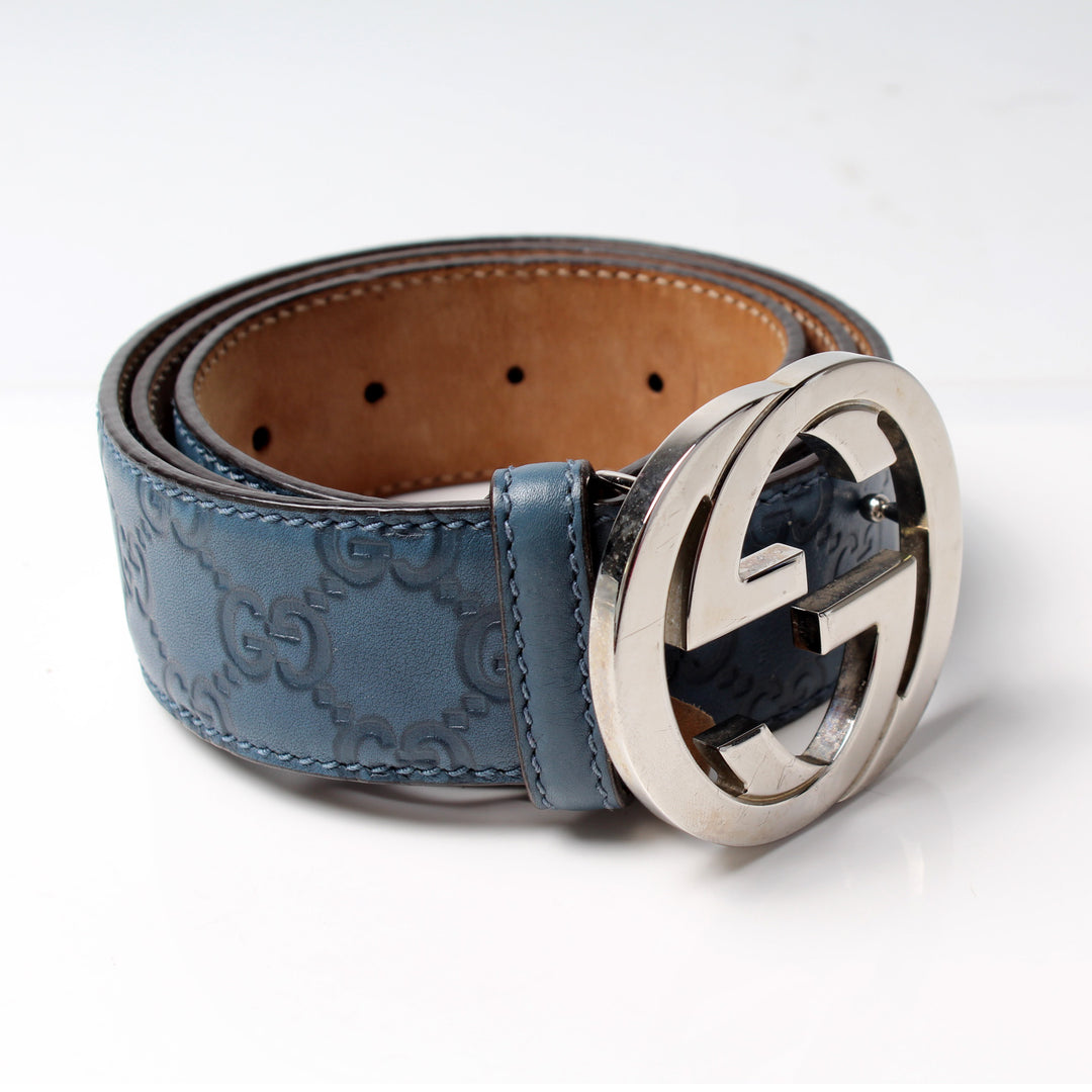 114984 Interlocking Guccissima Belt Sz 85/34 display picture 1