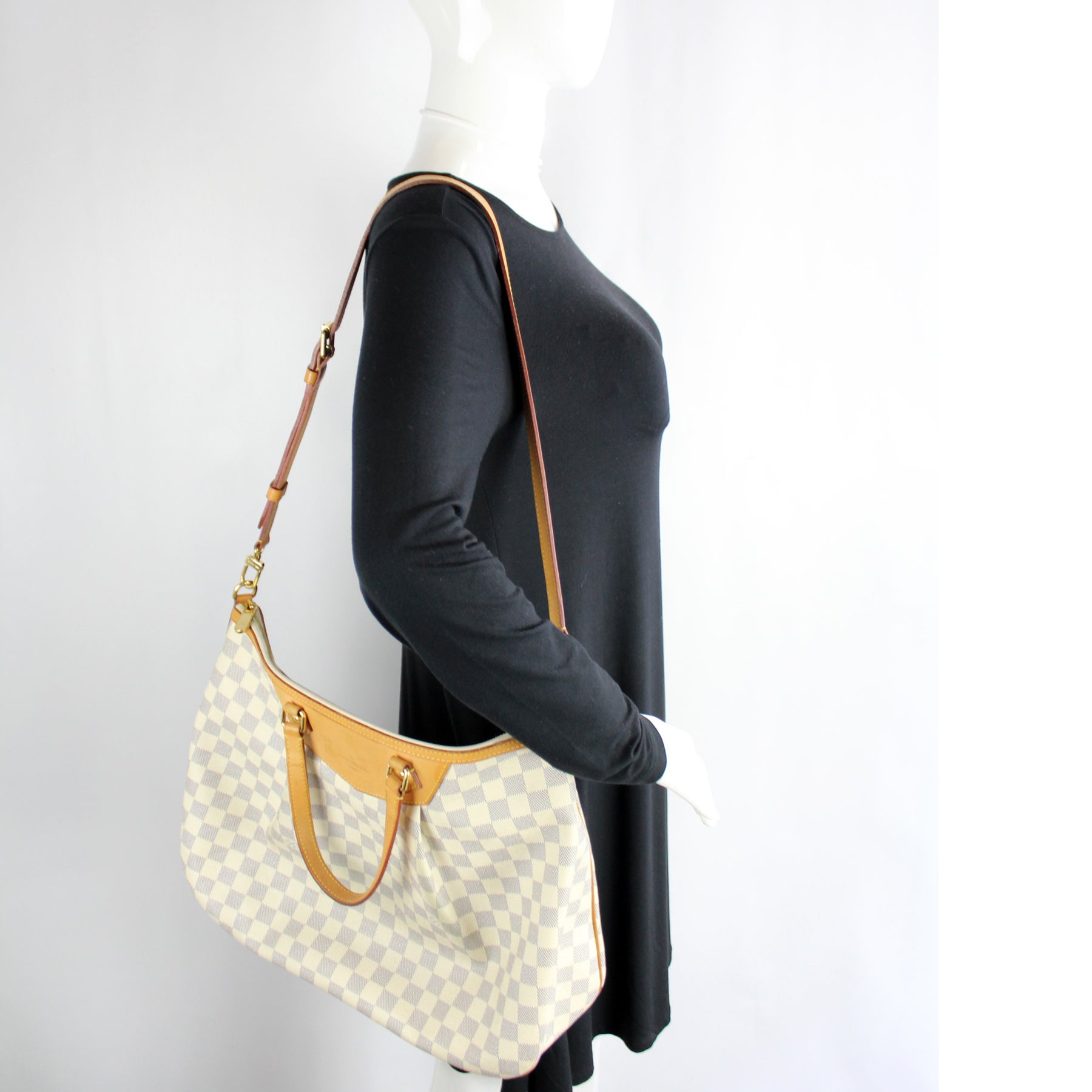 Siracusa GM Damier Azur – Keeks Designer Handbags