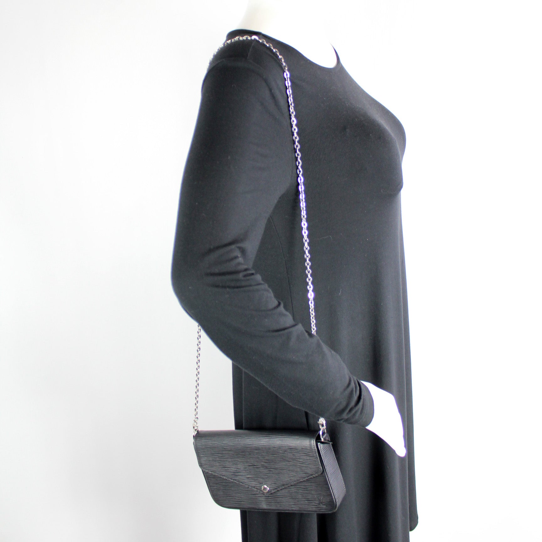 Louis Vuitton Pochette Felicie Epi Leather Tote Bag