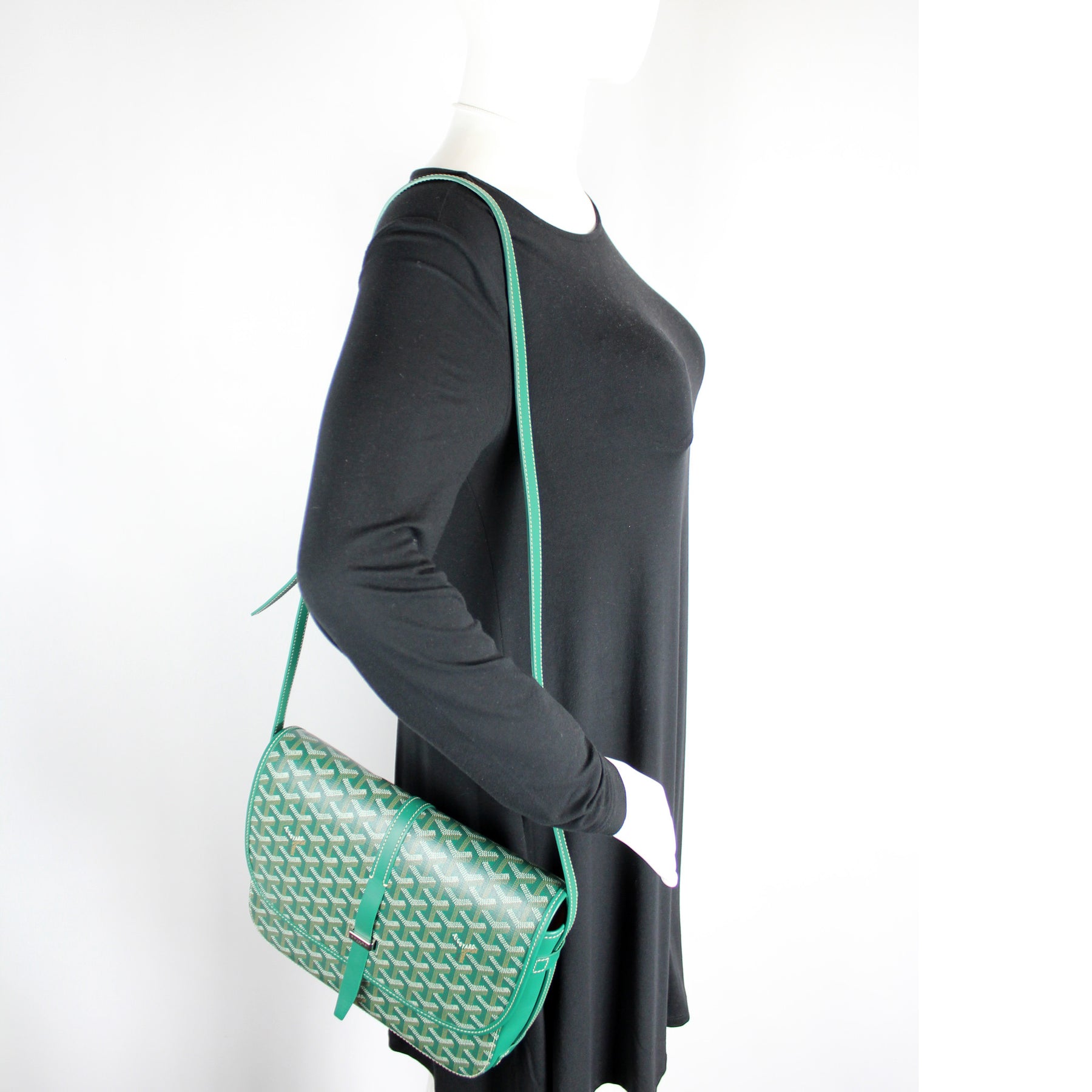 Goyard Belvedere Messenger Shoulder Bag Green