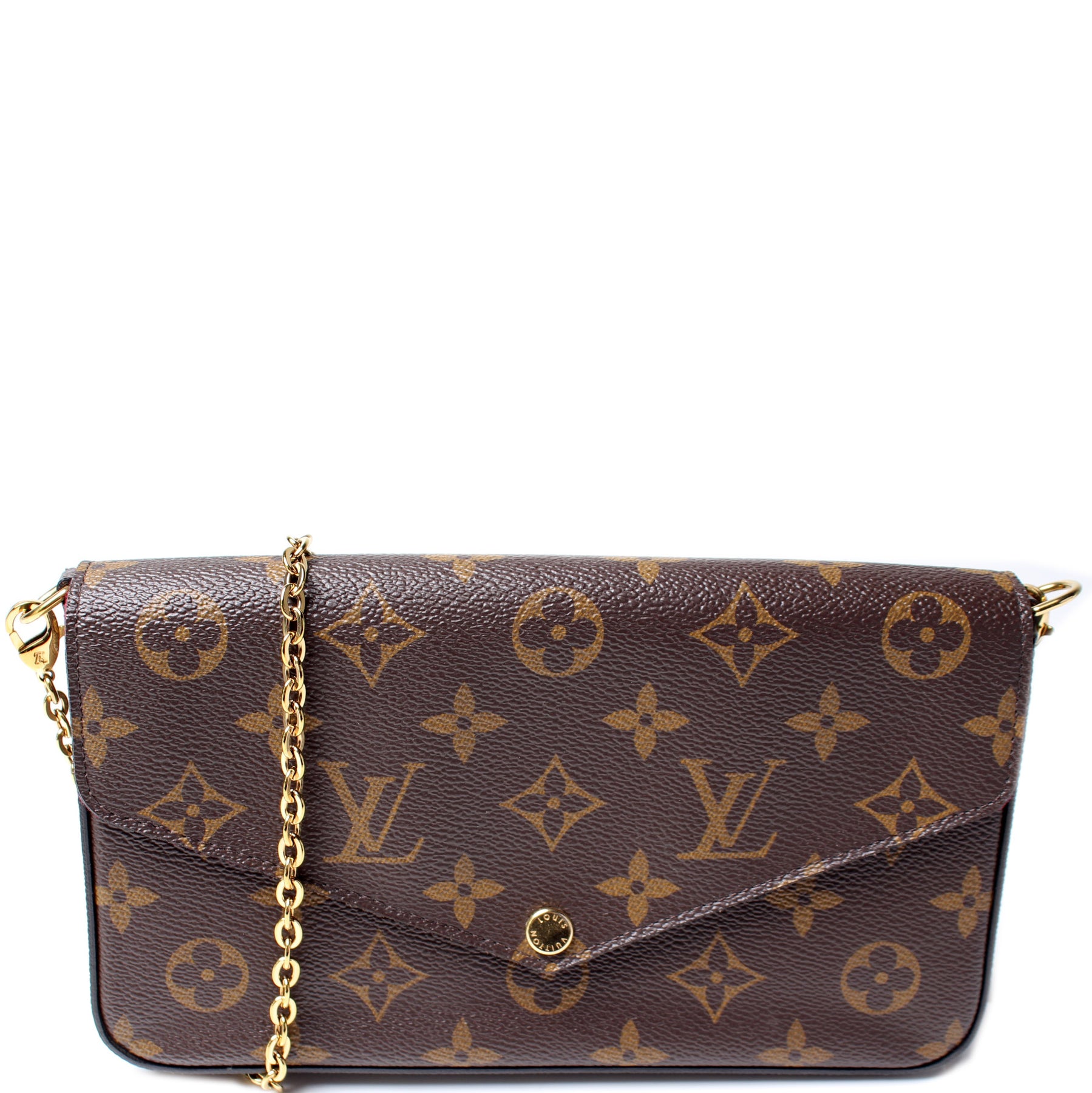 Pre-owned Louis Vuitton Pochette Felicie Monogram Vernis (without